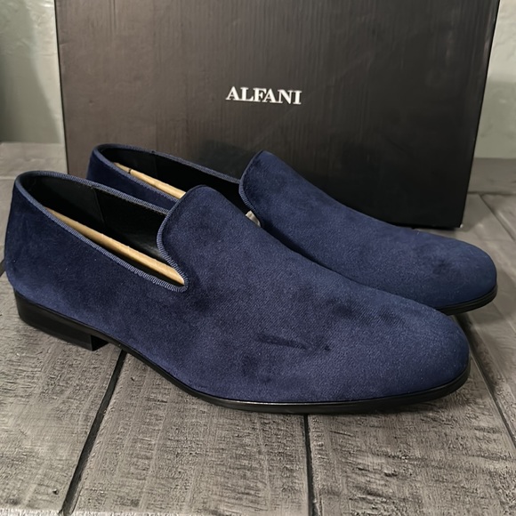 Alfani Other - Alfani Men's Zion Smoking Slipper Loafers navy blue 10.5